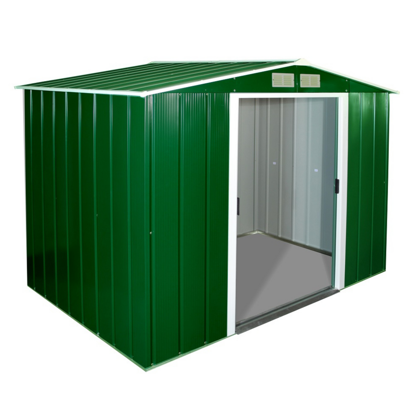 Sapphire 8x6ft Apex Metal Shed - Green