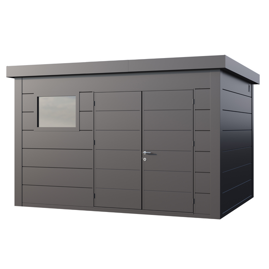 Telluria 13x10ft Eleganto Plus Heavy Duty Steel Shed - 3.9m x 3m