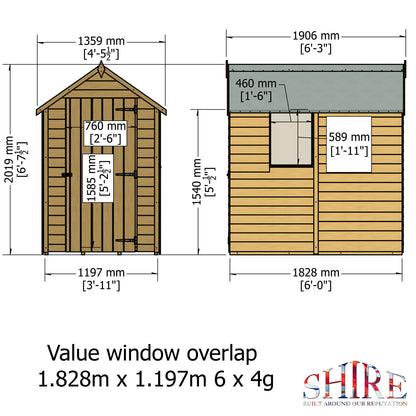 Shire Overlap 6x4 Value with Window
