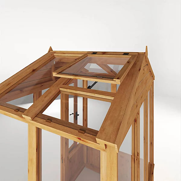 Mercia 4 x 6 Woodsman Apex Greenhouse - Glass