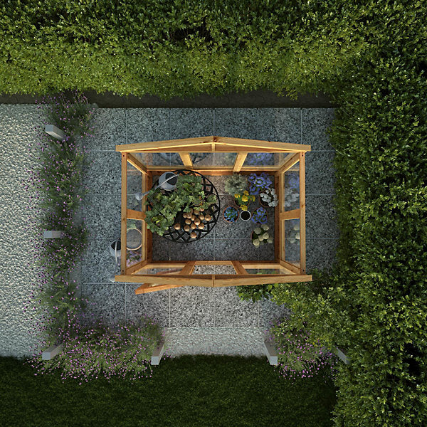 Mercia 4 x 6 Woodsman Apex Greenhouse - Glass