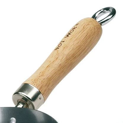 HOT WOK 30 cm Carbon Steel Wok Pan – Round-Bottomed for Gas Burners